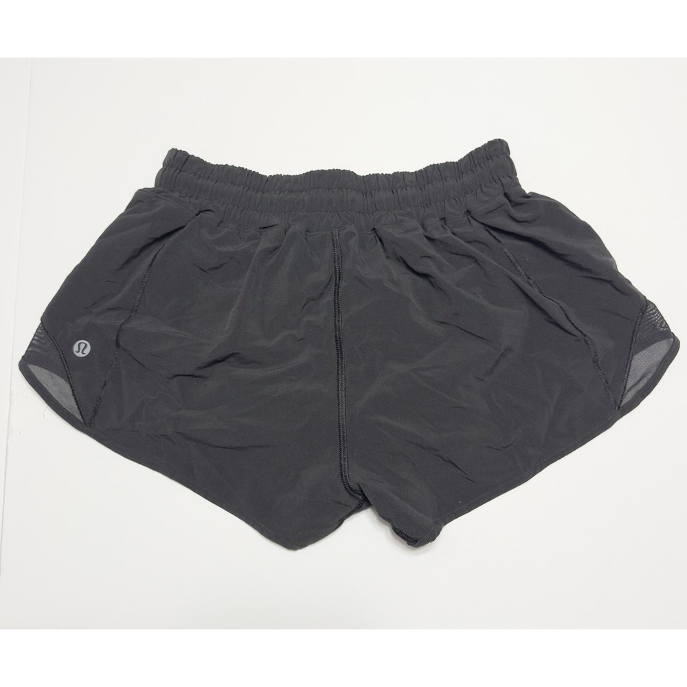 Lululemon Hotty Hot II High Rise Shorts 2.5" Black Sz 4 Running Yoga Gym W7ARKR - Picture 11 of 11